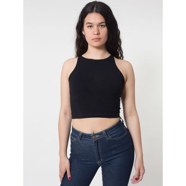 8369 Cotton Spandex Jersey Sleeveless Crop Top Thumbnail