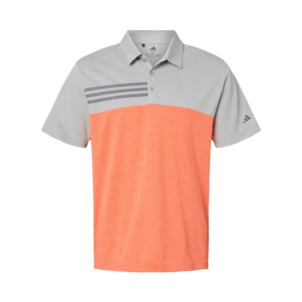 Heathered Colorblocked 3-Stripes Polo Thumbnail