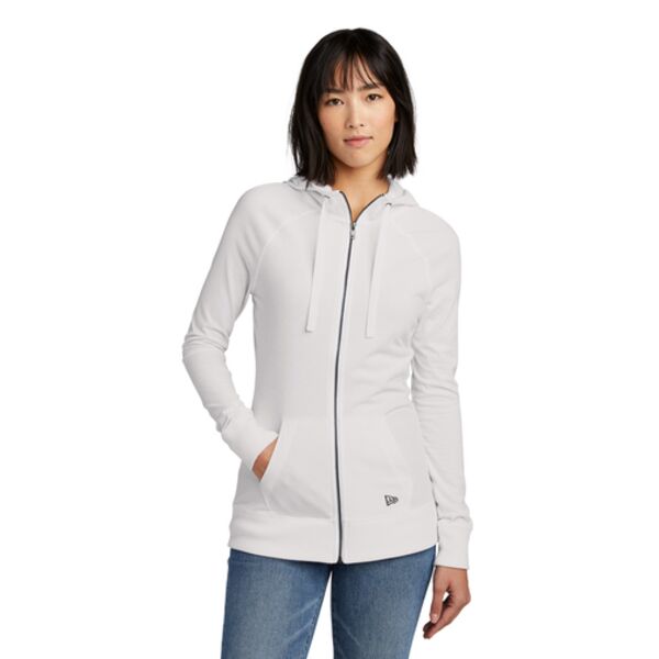 Ladies Sueded Cotton Blend Full Zip Hoodie Thumbnail