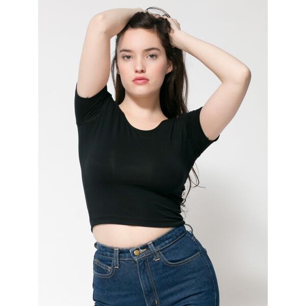 RSA8380 Cotton Spandex Jersey Crop Tee Thumbnail