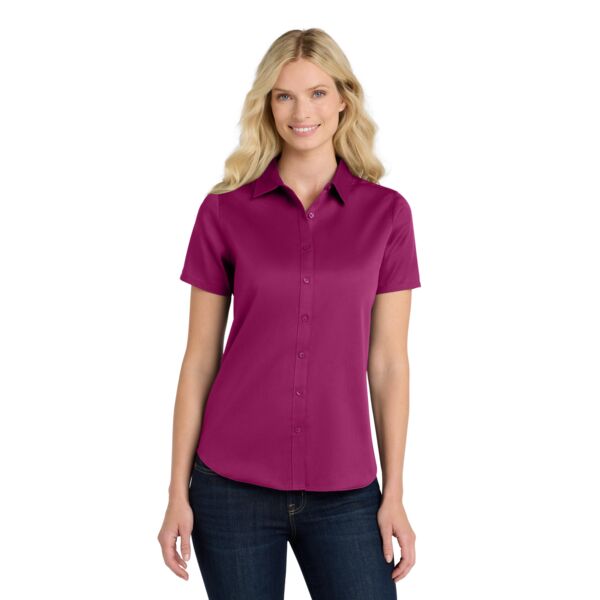 Ladies Short Sleeve SuperPro React Twill Shirt Thumbnail