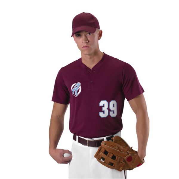 Baseball Two Button Henley Jersey Thumbnail
